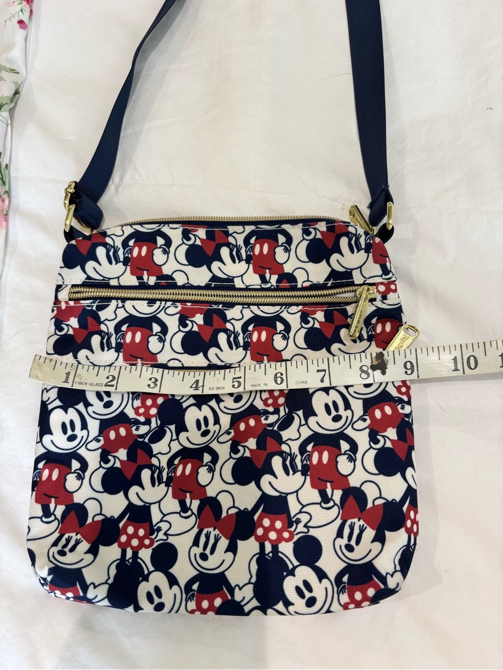 LOUNGEFLY DISNEY Passport Mickey & Minnie Mouse Crossbody Bag Blue Red Classic - Picture 7 of 9